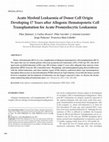 Research paper thumbnail of Acute Myeloid Leukaemia of Donor Cell Origin Developing 17 Years after Allogenic Hematopoietic Cell Transplantation for Acute Promyelocytic Leukaemia