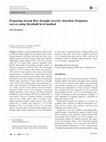 Research paper thumbnail of Preparing stream flow drought severity–duration–frequency curves using threshold level method