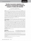 Research paper thumbnail of Brazilian transcultural adaptation of an instrument on communicative strategies of caregivers of elderly with dementia