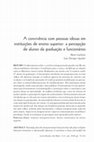 Research paper thumbnail of A Convivência Com Pessoas Idosas Em Instituições De Ensino Superior: A Percepção De Alunos Da Graduação e Funcionários