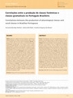 Research paper thumbnail of Correlações entre a produção de classes fonêmicas e classes gramaticais no Português Brasileiro