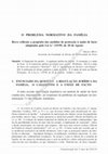 Research paper thumbnail of O problema normativo da família : breve reflexão a propoósito das medidas de protecção à união de facto adptadas pela Lei n.º 135/99, de 28 de Agosto