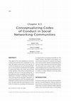 Research paper thumbnail of Conceptualizing Codes of Conduct in Social Networking Communities