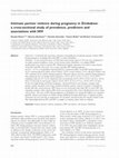 Research paper thumbnail of Intimate partner violence during pregnancy in Zimbabwe: a cross-sectional study of prevalence, predictors and associations with HIV