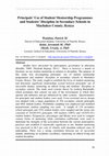 Research paper thumbnail of Principals’ Use of Student Mentorship Programmes and Students’ Discipline in Secondary Schools in Machakos County, Kenya