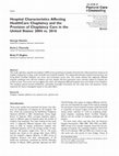 Research paper thumbnail of Hospital Characteristics Affecting HealthCare Chaplaincy and the Provision of Chaplaincy Care in the United States: 2004 vs. 2016