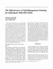 Research paper thumbnail of The Effectiveness of Self-Management Training for Individuals With HIV/AIDS