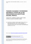 Research paper thumbnail of Turismo culinario y patrimonio histórico: La ruta de la sal prehispánica en Zapotitlán Salinas, Mexico