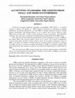 Research paper thumbnail of Accounting Standards: The Lessons From Small And Medium Enterprises