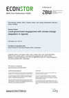 Research paper thumbnail of Local government engagement with climate change adaptation in Uganda