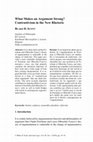 Research paper thumbnail of What Makes an Argument Strong? Contrastivism in the New Rhetoric