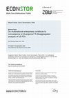 Research paper thumbnail of Do Multinational Enterprises Contribute to Convergence or Divergence? A Disaggregated Analysis of US FDI