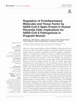 Research paper thumbnail of Regulation of Proinflammatory Molecules and Tissue Factor by SARS-CoV-2 Spike Protein in Human Placental Cells: Implications for SARS-CoV-2 Pathogenesis in Pregnant Women