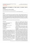 Research paper thumbnail of Experimental Investigation of Flame Speed of Gasoline Fuel-Air Mixture