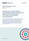 Research paper thumbnail of 3-month versus 6-month adjuvant chemotherapy for patients with high-risk stage II and III colorectal cancer: 3-year follow-up of the SCOT non-inferiority RCT