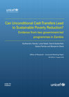 Research paper thumbnail of Can Unconditional Cash Transfers Lead to Sustainable Poverty Reduction?