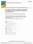 Research paper thumbnail of The Impact of Zambia’s Unconditional Child Grant on Schooling and Work: Results from a large-scale social experiment