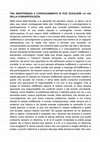 Research paper thumbnail of Tra indifferenza e coinvolgimento si può scegliere la via della consapevolezza