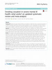 Research paper thumbnail of Smoking cessation in severe mental ill health: what works? an updated systematic review and meta-analysis