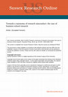 Research paper thumbnail of Towards a taxonomy of research misconduct: The case of business school research