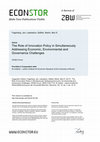 Research paper thumbnail of The role of innovation policy in simultaneously addressing economic, environmental and governance challenges