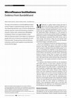 Research paper thumbnail of Microfinance Institutions