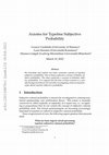 Research paper thumbnail of Axioms for Type-Free Subjective Probability