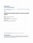 Research paper thumbnail of Palate-referenced articulatory features for acoustic-to-articulator inversion