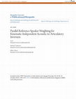 Research paper thumbnail of Parallel Reference Speaker Weighting for Kinematic-Independent Acoustic-to-Articulatory Inversion