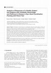 Research paper thumbnail of Analysis of Responses of a Healthy Subject and Subjects with Cerebellar Hemorrhage and Parkinson's Disease in Eye–Hand Coordination Pointing with Pencil Test