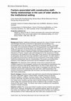 Research paper thumbnail of Factors associated with constructive staff-family relationships in the care of older adults in the institutional setting