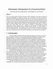 Research paper thumbnail of Web Based Teleoperation of a Humanoid Robot