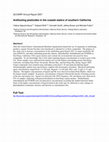 Research paper thumbnail of Antifouling pesticides in the coastal waters of Southern California