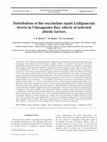 Research paper thumbnail of Distribution of the euryhaline squid Lolliguncula brevis in Chesapeake Bay: effects of selected abiotic factors