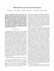 Research paper thumbnail of Differential privacy in control and network systems