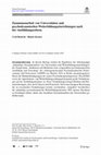 Research paper thumbnail of Zusammenarbeit von Universitäten und psychodynamischen Weiterbildungseinrichtungen nach der Ausbildungsreform