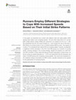 Research paper thumbnail of Runners Employ Different Strategies to Cope With Increased Speeds Based on Their Initial Strike Patterns