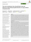 Research paper thumbnail of The role of evolutionary time, diversification rates and dispersal in determining the global diversity of a large radiation of passerine birds