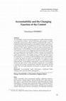 Research paper thumbnail of Accountability and the Changing Function of the Control