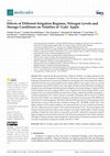 Research paper thumbnail of Effects of Different Irrigation Regimes, Nitrogen Levels and Storage Conditions on Volatiles of ‘Gala’ Apple