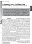 Research paper thumbnail of Antioxidant Activities of the Supercritical and Conventional Satureja montana Extracts