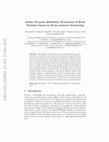 Research paper thumbnail of Online Dynamic Reliability Evaluation of Wind Turbines based on Drone-assisted Monitoring