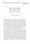 Research paper thumbnail of Not Just One, Not Just Now: Relational Voices in Time