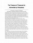 Research paper thumbnail of The Treasure of Treasures for The Treasure of Treasures for The Treasure of Treasures for The Treasure of Treasures for Alchemists by Paracelsus Alchemists by Paracelsus Alchemists by Paracelsus Alchemists by Paracelsus