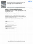 Research paper thumbnail of Effects of unpredictable atmospheric allochthonous input on the light climate of an oligotrophic lake