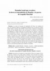 Research paper thumbnail of Desnudar la piel que reverdece: la tierra es trascendencia en Megafón, o la guerra, de Leopoldo Marechal