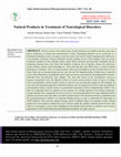 Research paper thumbnail of Natural Products in Treatment of Neurological Disorders