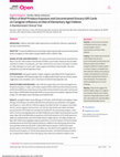 Research paper thumbnail of Effect of Brief Produce Exposure and Unconstrained Grocery Gift Cards on Caregiver Influence on Diet of Elementary Age Children