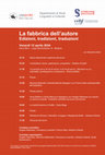 Research paper thumbnail of La fabbrica dell'autore Edizioni, tradizioni, traduzioni (12 aprile 2024)