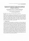 Research paper thumbnail of Investigating the effect of rotational degree of freedom on a circular cylinder at low reynolds number in cross flow